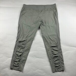 XCVI Light Sage Poplin Canvas Pull On Slim Leg Cropped Pant 2X